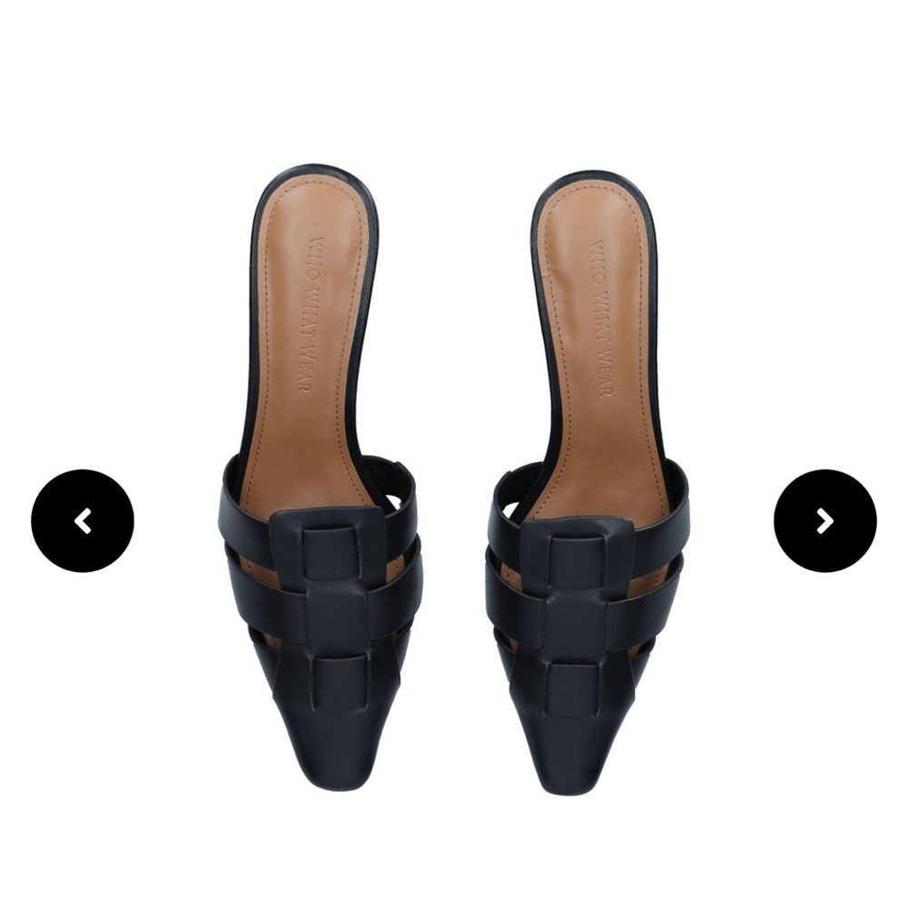 WHO WHAT WEAR- Petra Mule kitten heel pointy toe slip on mule size 7